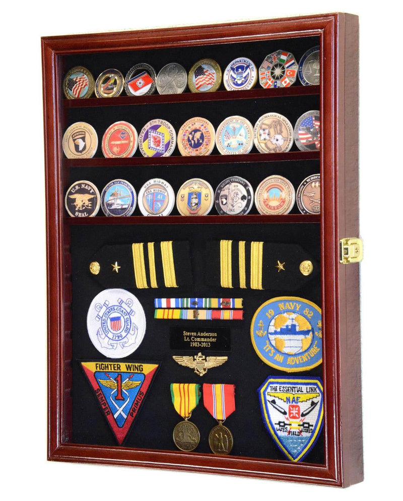 Challenge Coin / Medals / Pins / Badges / Ribbons / Insignia /Combo Display Case Cabinet - sfDisplay.com