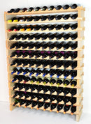 10X Bottles Pine Wood Modular Wine Rack Stackable (10 Bottles per Row) - sfDisplay.com